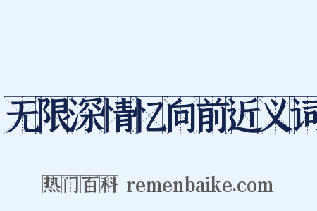 无限深情忆向前近义词是什么意思的图片